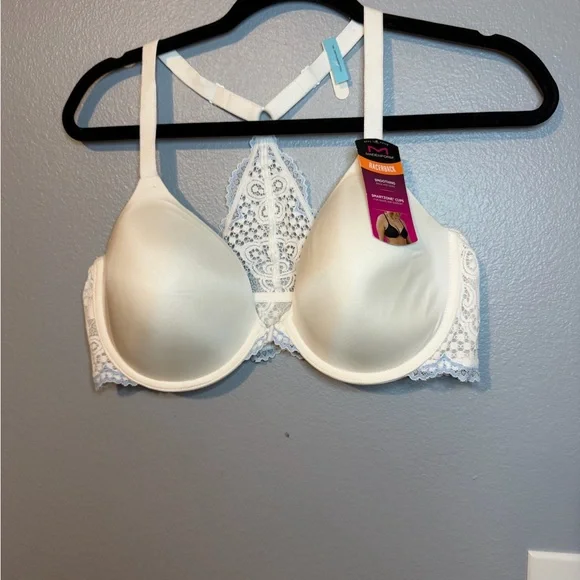 Maidenform Cream Lace Racerback T-Shirt Bra - Picture 1 of 4